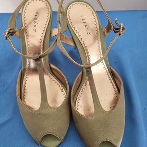 Pale green dress shoes
